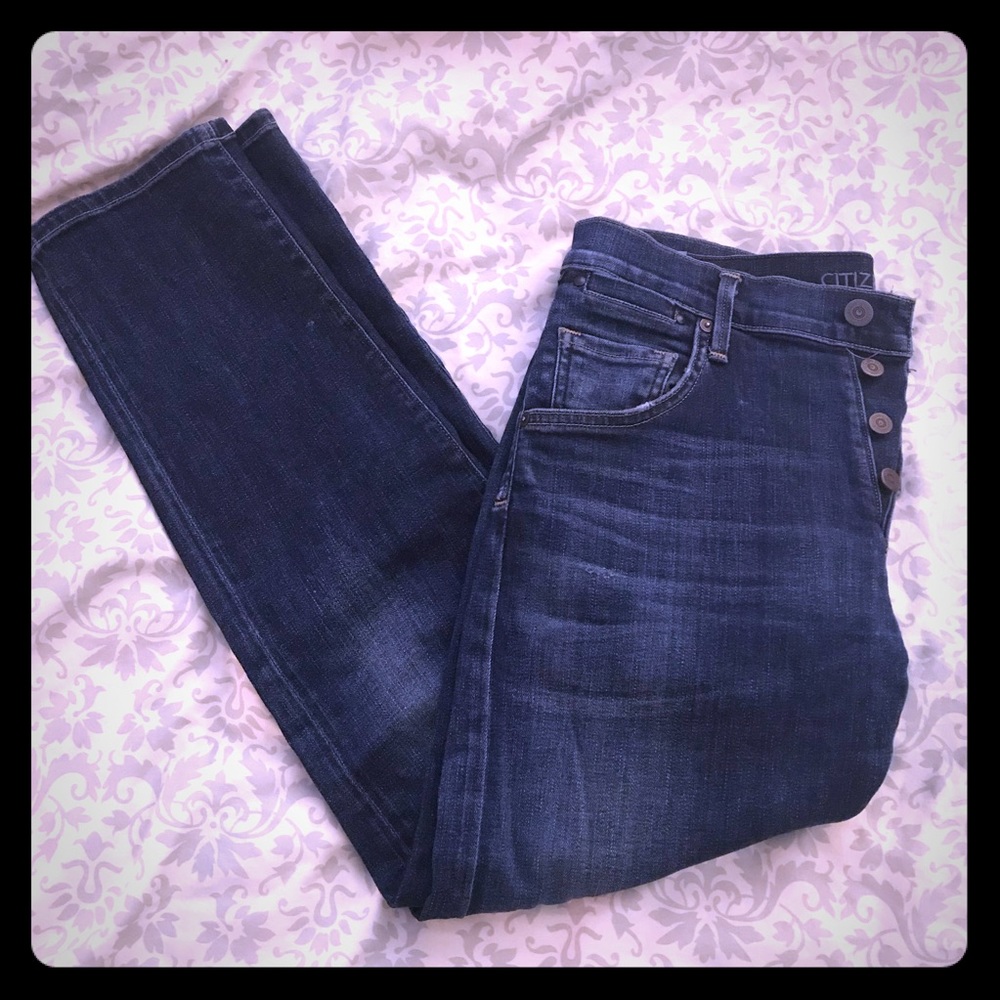 Size 28 Blue Citizens of Humanity button fly jeans
